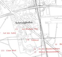 Schwaighofen Neu-Ulm Kartenausschnitt
